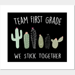 Cactus School Shirt First Grade Posters and Art